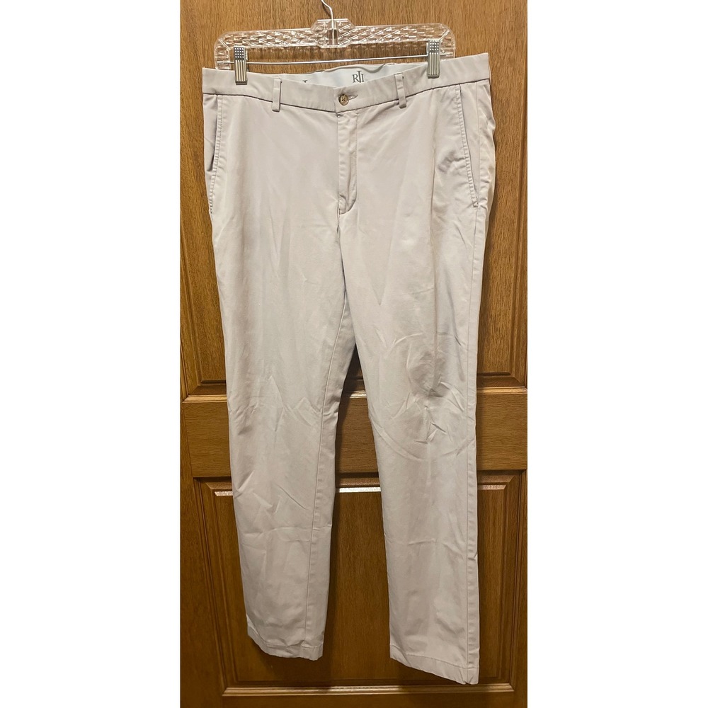 Lauren Ralph Lauren Mens Gray Flat Front Classic Fit Chino Pants Size 34x31